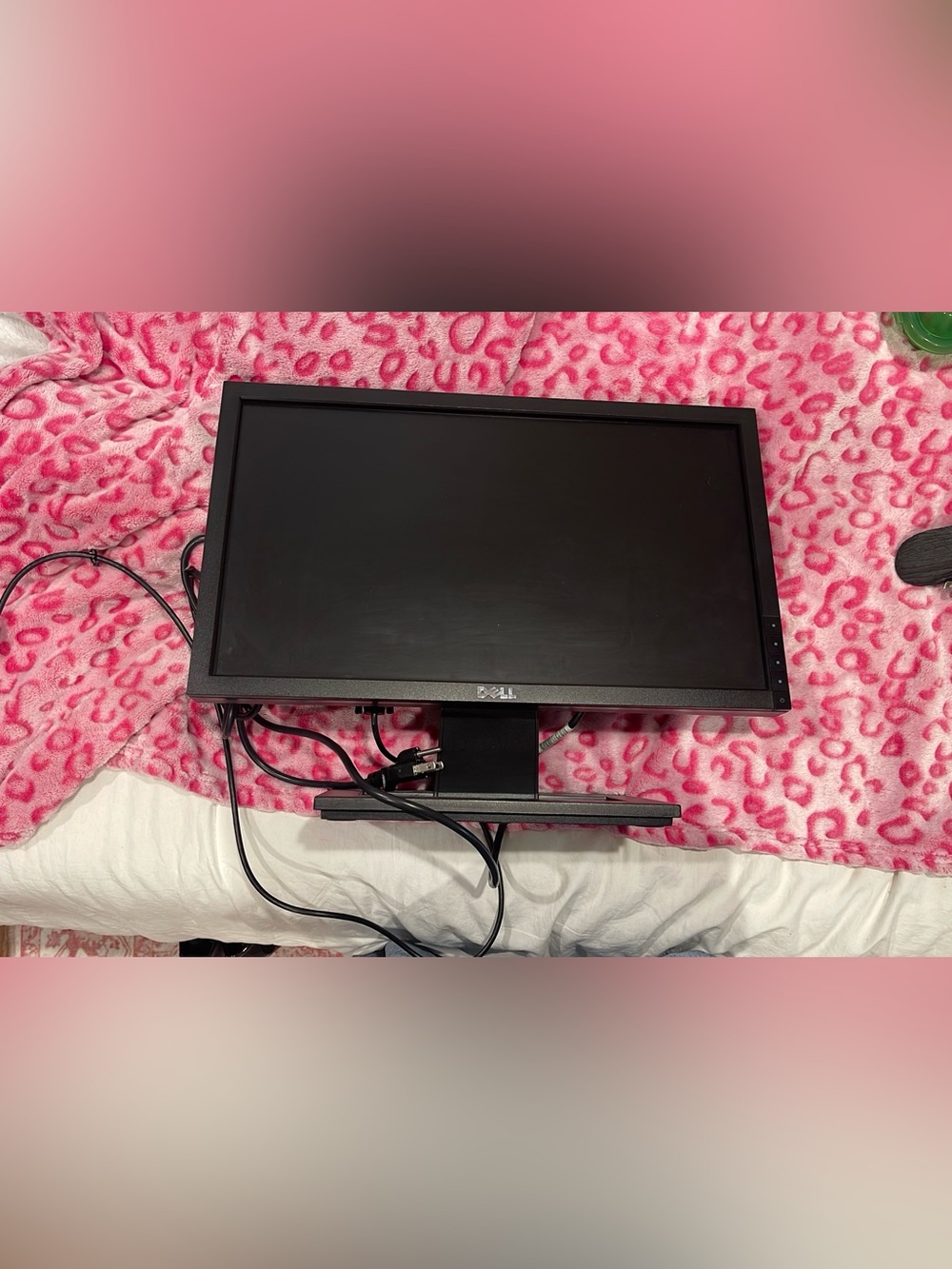 Dell Black LED Monitor with Integrated Stand and Cables